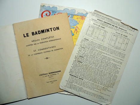 Sport. Règles complètes du Badminton + pub " Gégé ". undefined