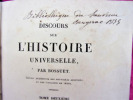 Discours sur l'Histoire Universelle. 2/2 vols. Bossuet