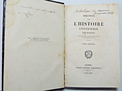 Discours sur l'Histoire Universelle. 2/2 vols