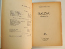Balzac, dramatiste.  Exemplaire de Marcel Pagnol. Pierre Desclaves