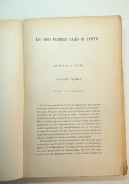 Les trois premières années de l'Enfant ( Psychologie de l'enfant). Bernard Perez