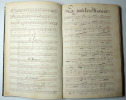 Livre de partitions musicales et chansons entièrement manuscrit. 