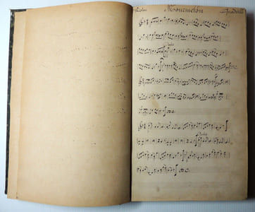 Livre de partitions musicales et chansons entièrement manuscrit