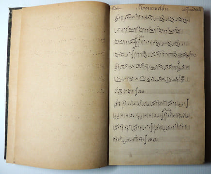 Livre de partitions musicales et chansons entièrement manuscrit. undefined
