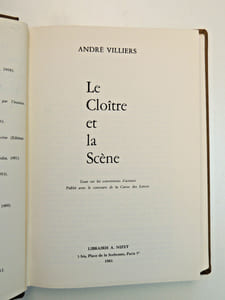 Le cloître et la scène ( essais sur les conversations d'acteur )