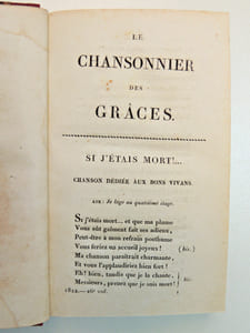 Le Chansonnier des grâces pour 1822