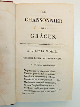 Le Chansonnier des grâces pour 1822 . undefined