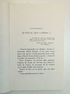 L'opéra de l'avenir - Étude polémique