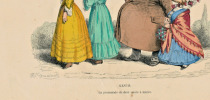  Gravure caricature signée Grandville. " Les métamorphoses du jours, 1869 ". Grandville.
