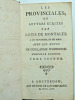 Les Provinciales ou lettres écrites par Louis de Montalte à un provincial de ses amis. Pascal
