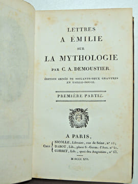 Lettres à Emilie sur la Mythologie. Demoustier