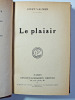 Le plaisir. Binet-Valmer.