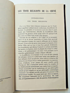 W.E Soothill. Les trois religions de la Chine. Confuciisme- Bouddisme- Taoisme