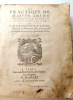 1581. Vélin. Antoine Fontanon. La Pratiqve de Masver ancien, Ivrisconsvlte. Jean Mazuer (ou Masuer)