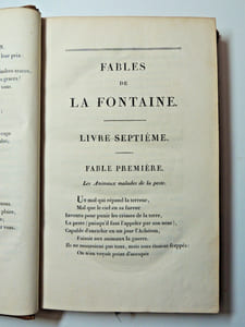 Fables de la Fontaine. 6 jolies gravures en taille douce.