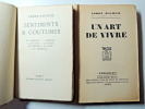 Lot livres anciens André Maurois. Sentiments et coutumes / Un art de vivre. EO. André Maurois