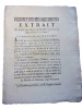 Séance du 22 aout 1792, l'an 4 de la liberté

Extrait du registre aux arrêtés du Directoire provisoire du département de la Somme. 