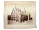 Photo albuminée vers 1860. Cathédrale de Milan ( Italie). 
