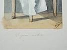 Bon lot aquarelles couleurs signées " Pauline et Mathilde Mauras. 1874 ". Pauline et Mathilde Mauras