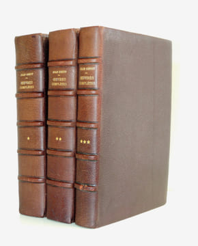 Œuvres complètes de Jean Genet. Gallimard 1953. Reliures pleine peau. Jean Genet