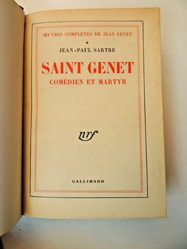Œuvres complètes de Jean Genet. Gallimard 1953. Reliures pleine peau. Jean Genet