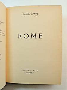 italie. Gabriel Faure. Rome
