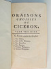 1772. Oraisons choisies de Cicéron. Milon, le Roi Déjotarus, Marcellus, Ligarus. Cicéron