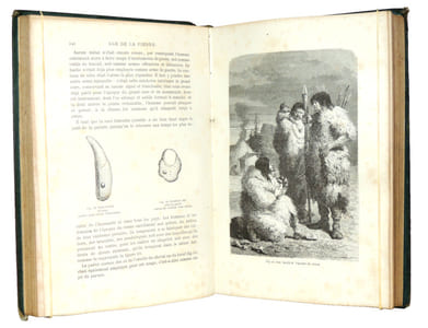Louis Figuier. L'Homme primitif. 39 scènes de la vie primitive. 1870