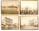 Lot photos anciennes albuminées. Italie, Venise. Place St Marc, Palais, Lagune. 