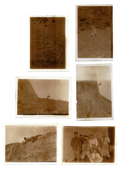 Lot photos anciennes. Lot de 6 photos alpinistes, vers 1880/1900.. 