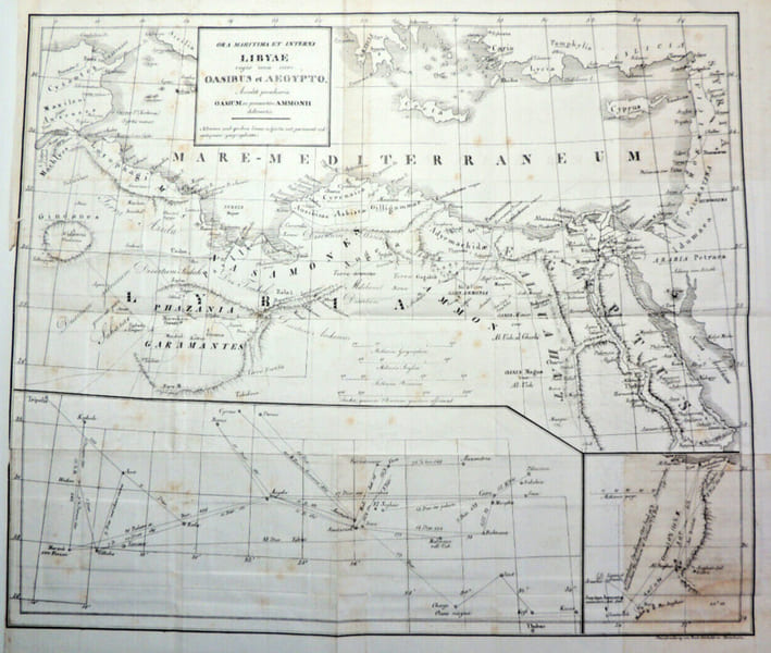 1820. Carte Ora Maritima et interna Lybyae regio una cum Oasibus et Aegypto. 