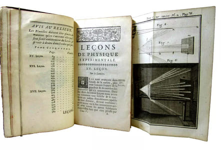 1755. Nollet. Physique expérimentale. Sur la Lumière. 23 planches ( rare)