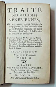 1763. Astruc. Médecine. Contagions & Traitements des maladies vénériennes.