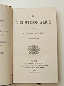 Envoi autographe à Hector Crémieux, Albéric Second. La vicomtesse Alice