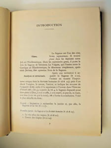 Le livre de la sagesse, traduit par le Chanoine Osty + L’Ecclésiastique, traduit par Dom Hilaire Duesberg & Paul Auvray