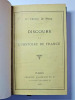 Comte Charles de Moüy. Discours sur l'histoire de France. 1885. Comte Charles de Moüy.