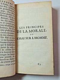 Les Principes de la morale et du gout + la boucle de cheveux enlevée
