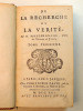 De la recherche de la vérité. Nicolas Malebranche