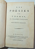1754. Les poésies de Thomas + " le vrai ami des hommes " ouvrage posthume. Thomas
