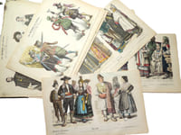 Zur Geschichte der Costume. Album 131 lithographies de costumes du Monde. 1886