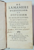 Rollin (Charles). De la manière d'enseigner et d'étudier les belles lettres par rapport à l'esprit & au cœur. . Rollin (Charles)