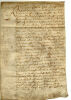 1680. Document manuscrit historique 4 pages sur vélin ( peau de truie). 