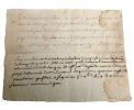 1694. Billet manuscrit Montauban Vieux Français latin ou Occitan . 