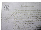 1793. Contrat de vente terres & vignes Jean Girardeau. 