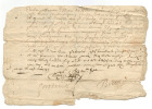 1684. Manuscrit signé Vieux Français région Auvergne. avec Cachet. 