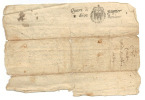 1684. Manuscrit signé Vieux Français région Auvergne. avec Cachet. 