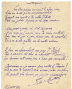 Poème autographe " AUX DISPARUS " ( 1847-1927). Jules de Marthold