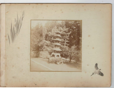 Japon.Japan .2 Photos Albuminées. Temple et monument. 1880