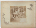 Japon.Japan .2 Photos Albuminées. Temple et monument. 1880. 