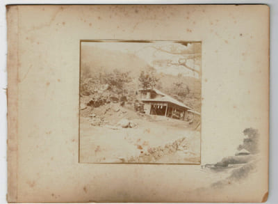 Japon.Japan .2 Photos Albuminées.Temple et maison